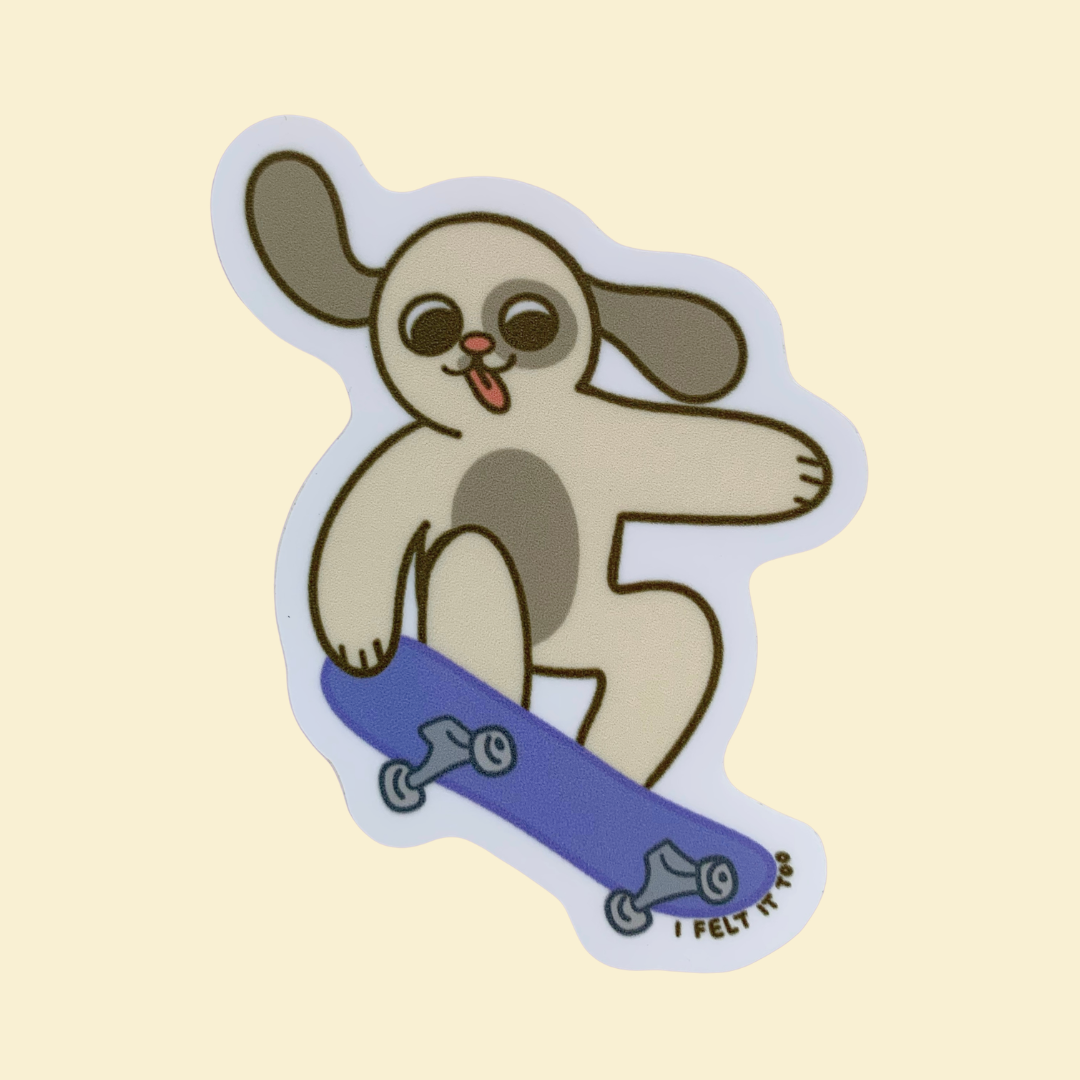 Dog Skateboard Sticker