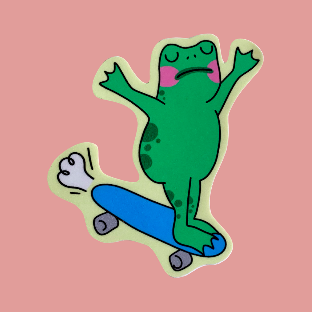 Frog Skateboard Sticker