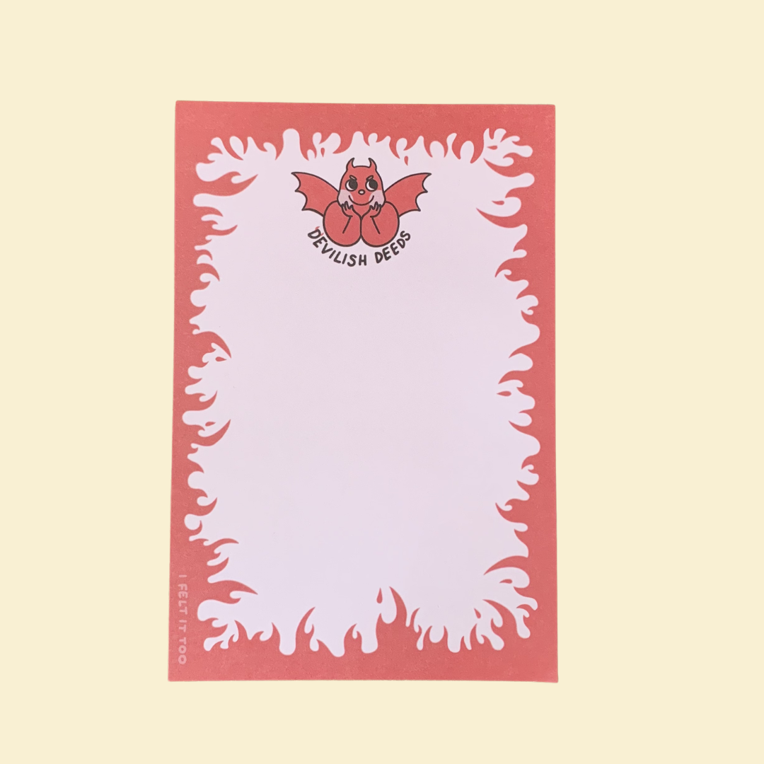 Devilish Deeds 4x6" Notepad (50 sheets)
