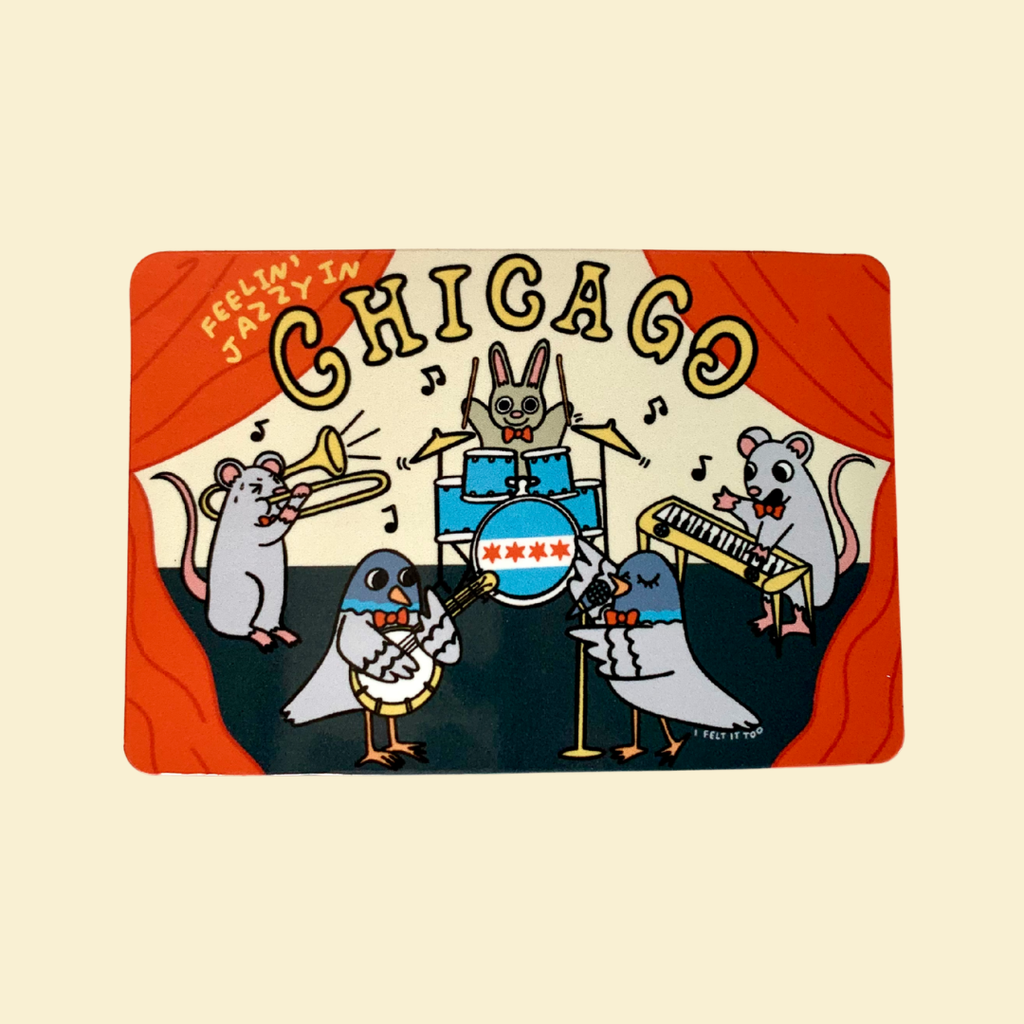 Feelin' Jazzy in Chicago Souvenir Magnet