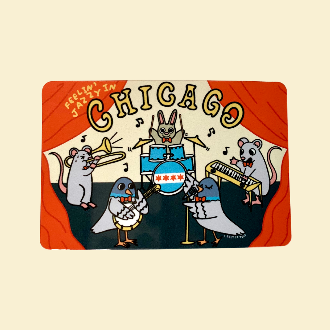 Feelin' Jazzy in Chicago Souvenir Magnet