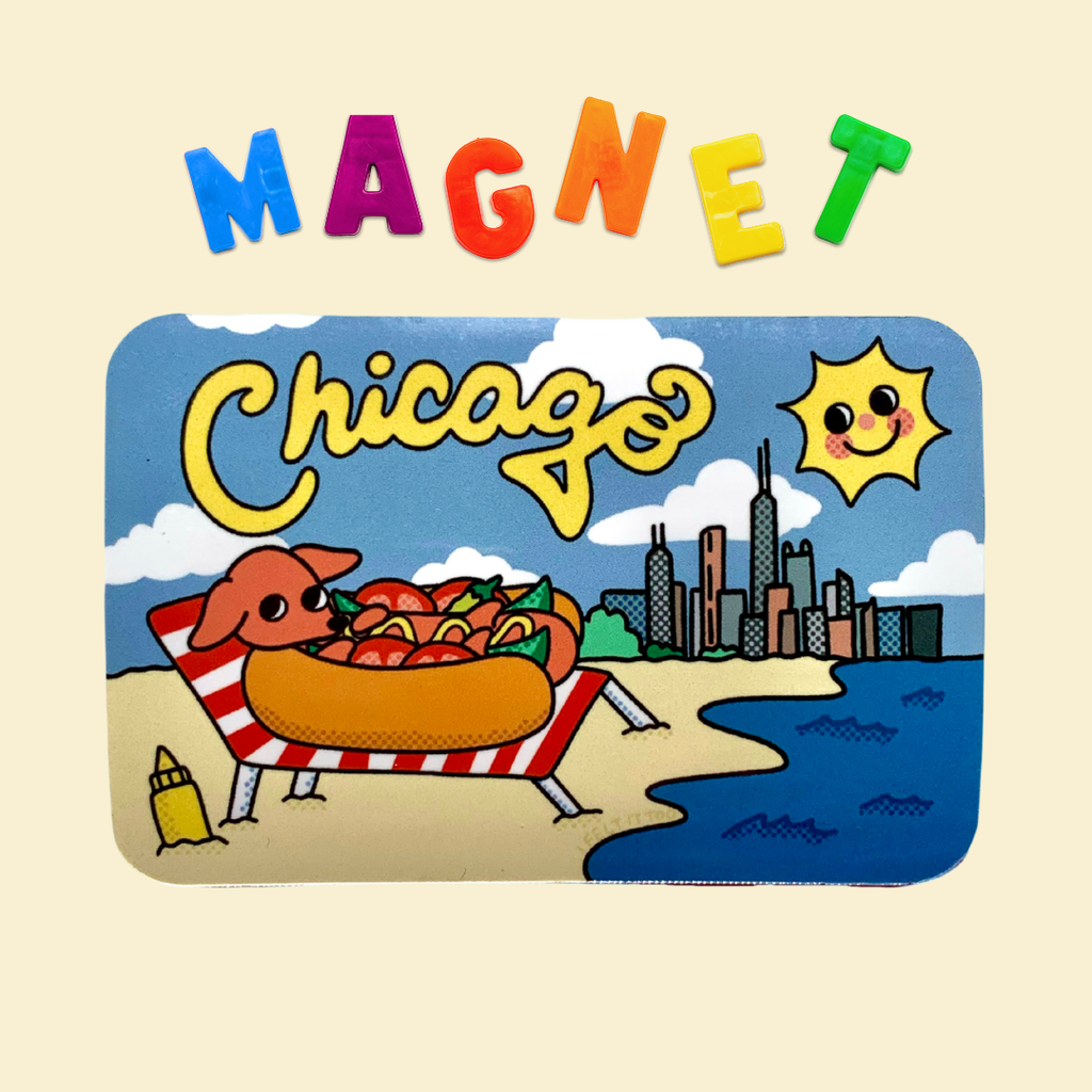 Chicago Beach Souvenir Magnet