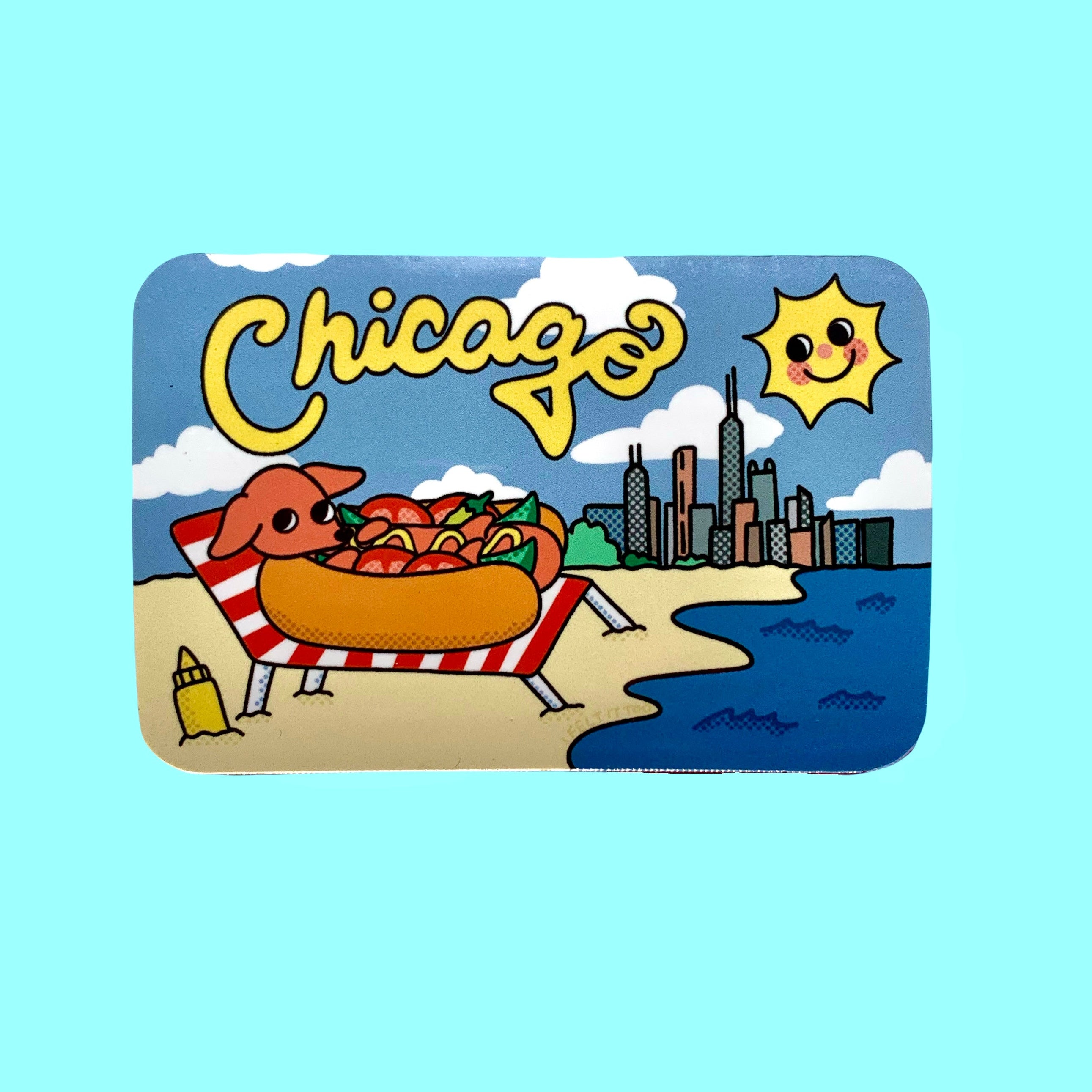 Chicago Vintage-Style Souvenir Magnet