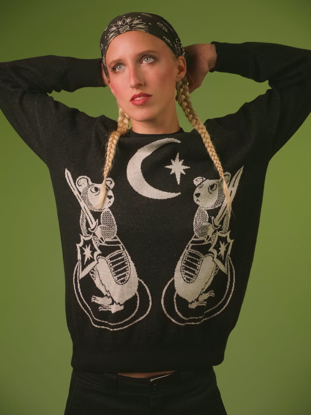 Medieval Twin Rats Crewneck Sweater