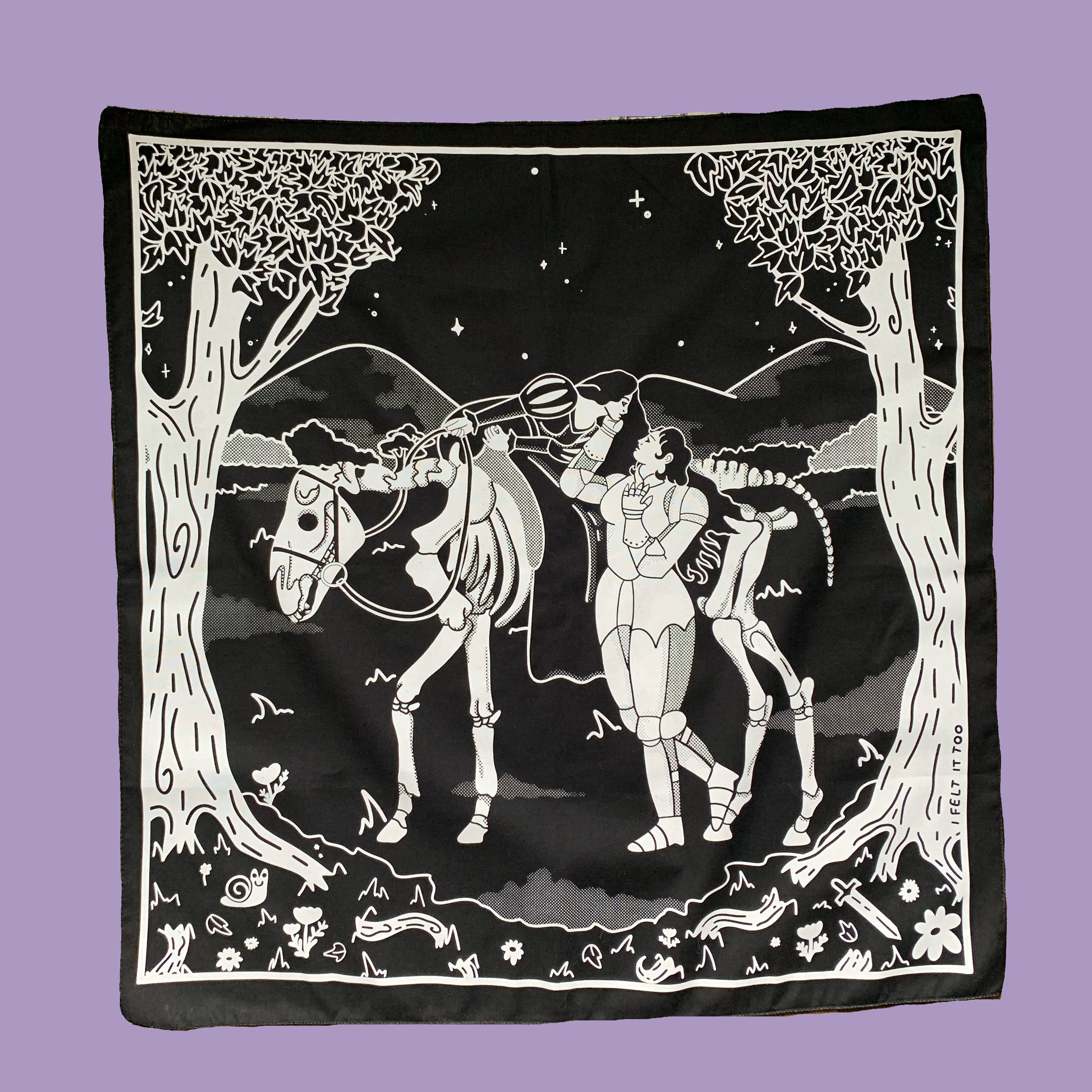 Knight at Dawn: Sapphic La Belle Dame Sans Merci Bandana