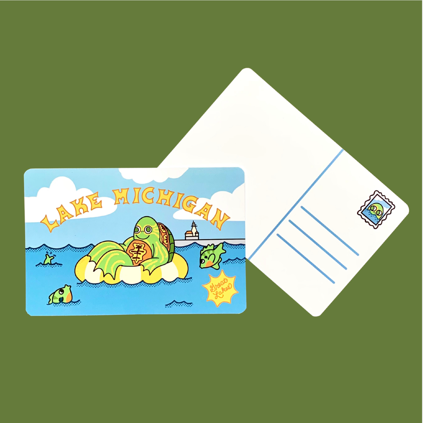 Lake Michigan Postcard