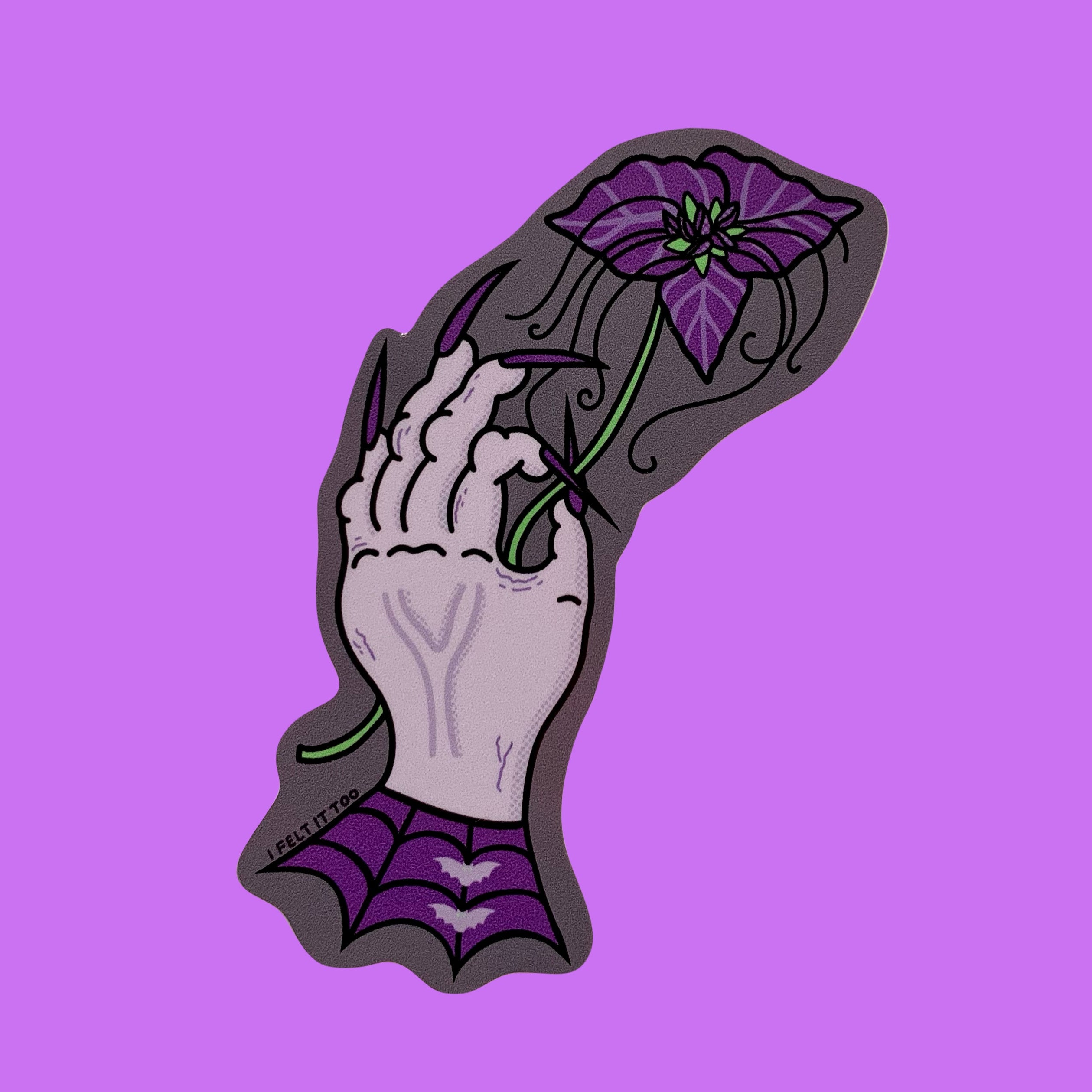 Victorian Vampire Hand with Bat Flower