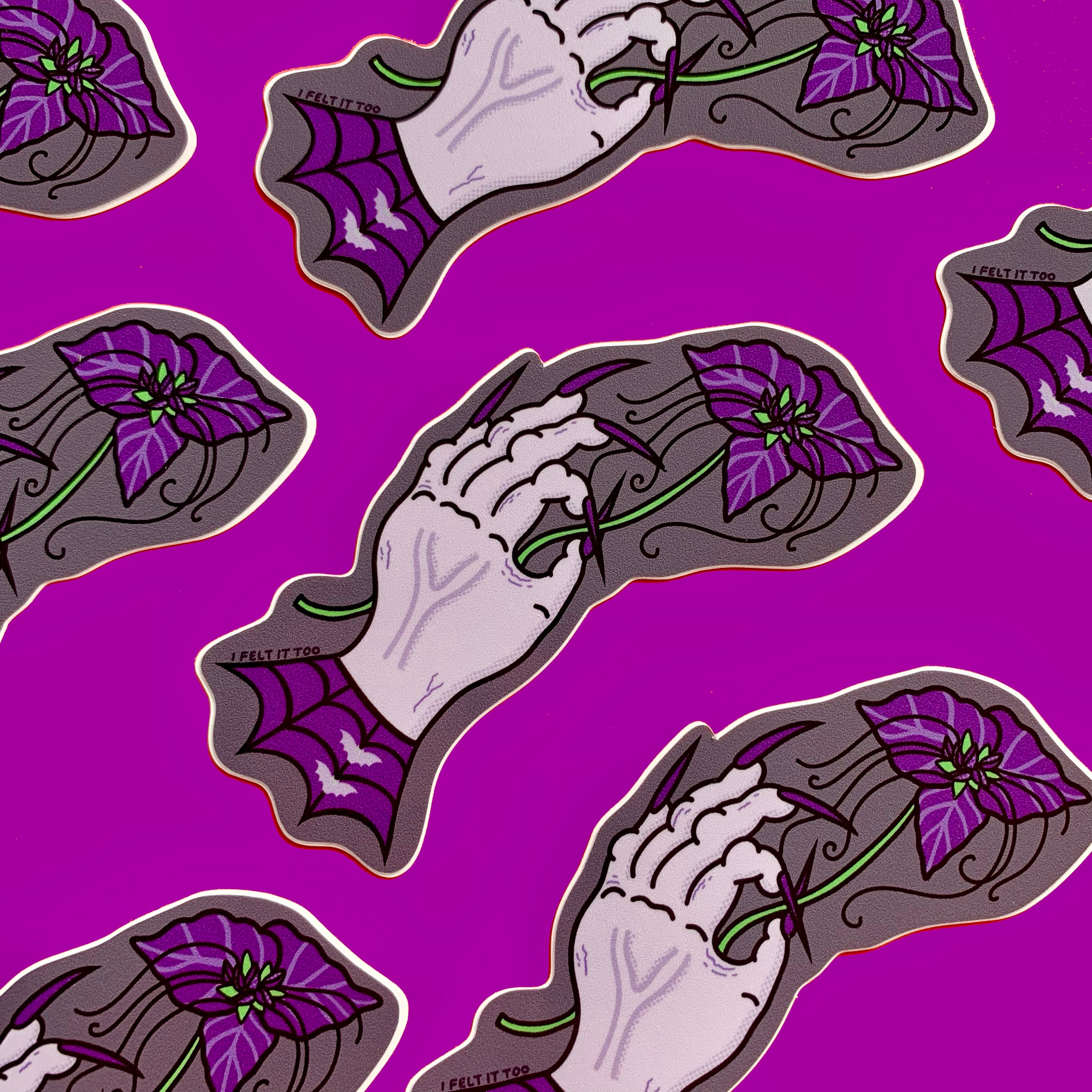 Victorian Vampire Hand with Bat Flower