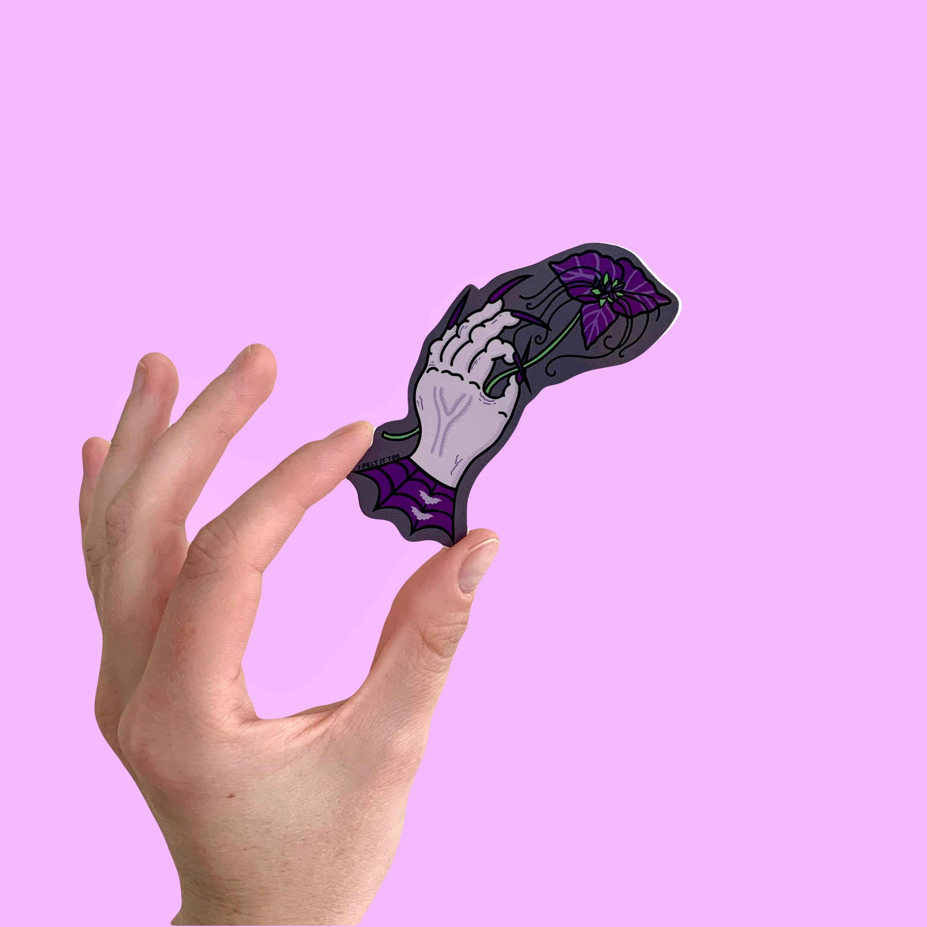 Victorian Vampire Hand with Bat Flower