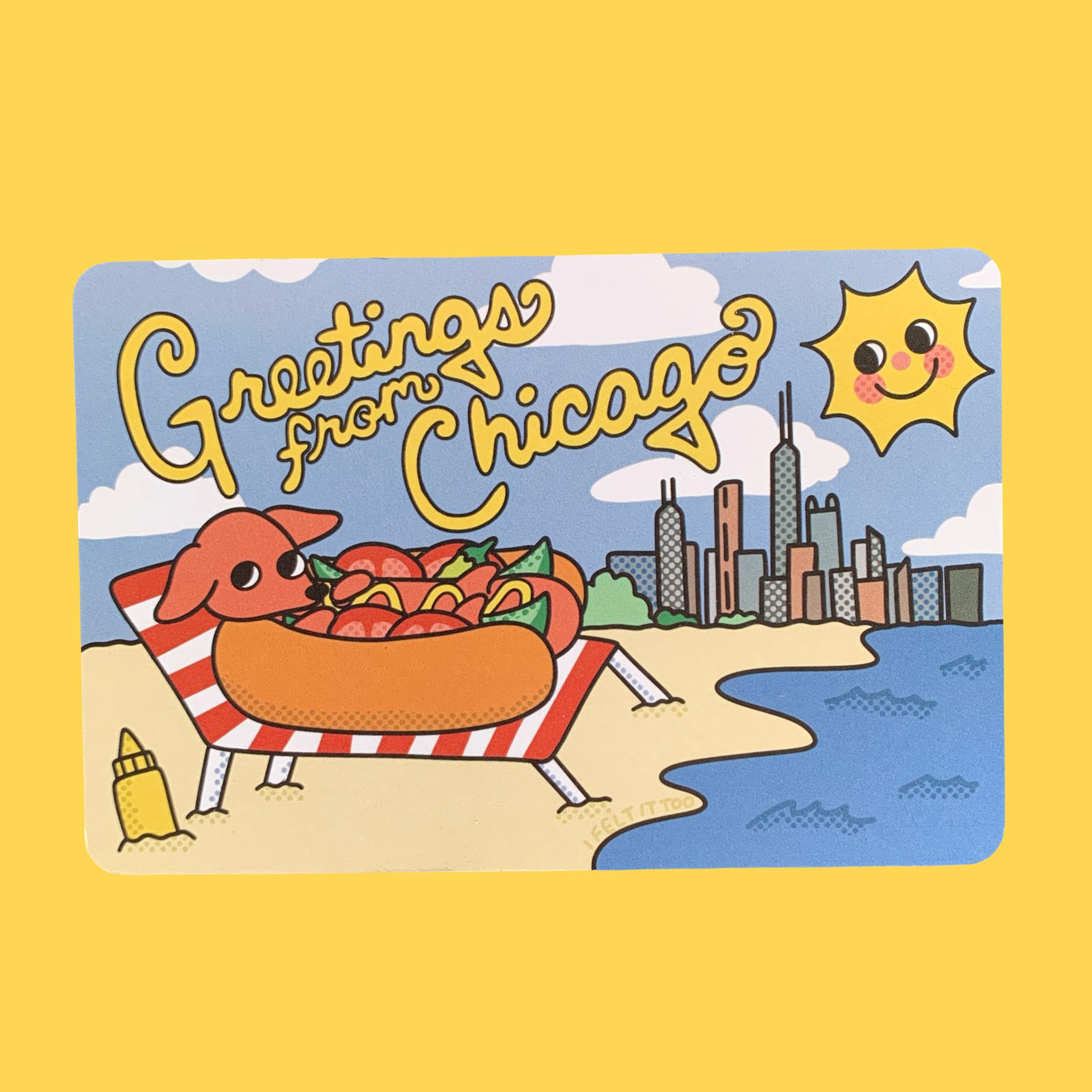 Greetings from Chicago Beach Postcard