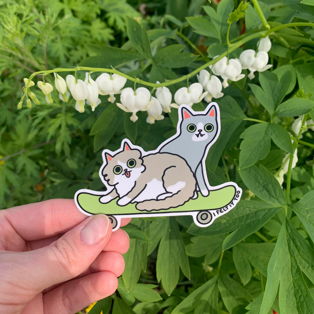 Skater Cats Skateboard Sticker