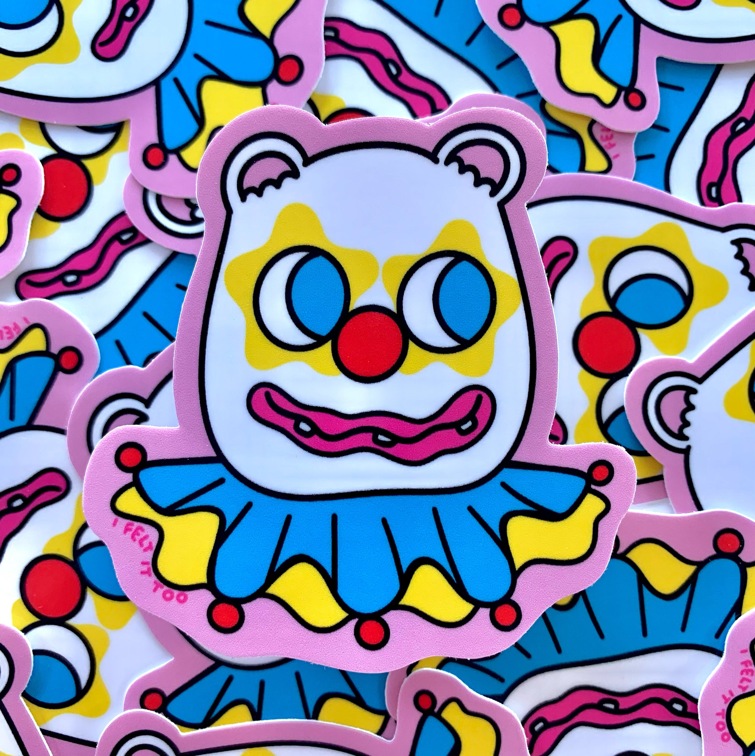 Clown Bear Sticker