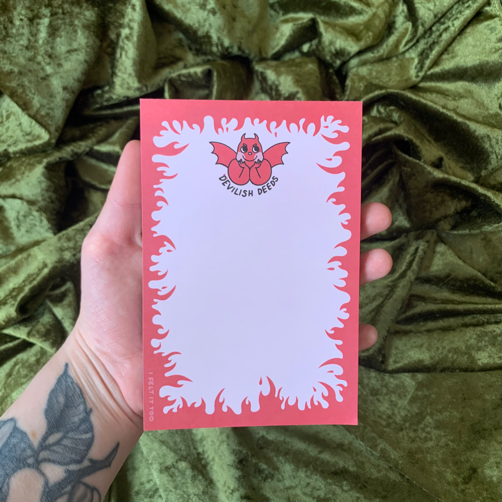 Devilish Deeds 4x6" Notepad (50 sheets)