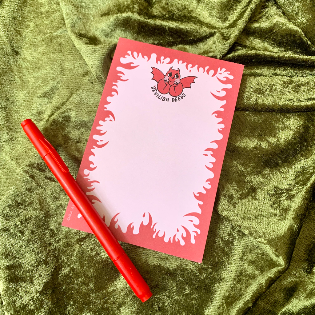 Devilish Deeds 4x6" Notepad (50 sheets)