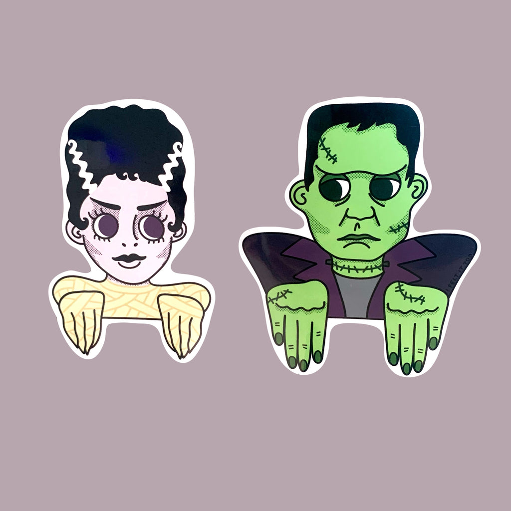 Frankenstein Magnet Set: The Creature and The Bride