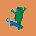 Frog Skateboard Sticker