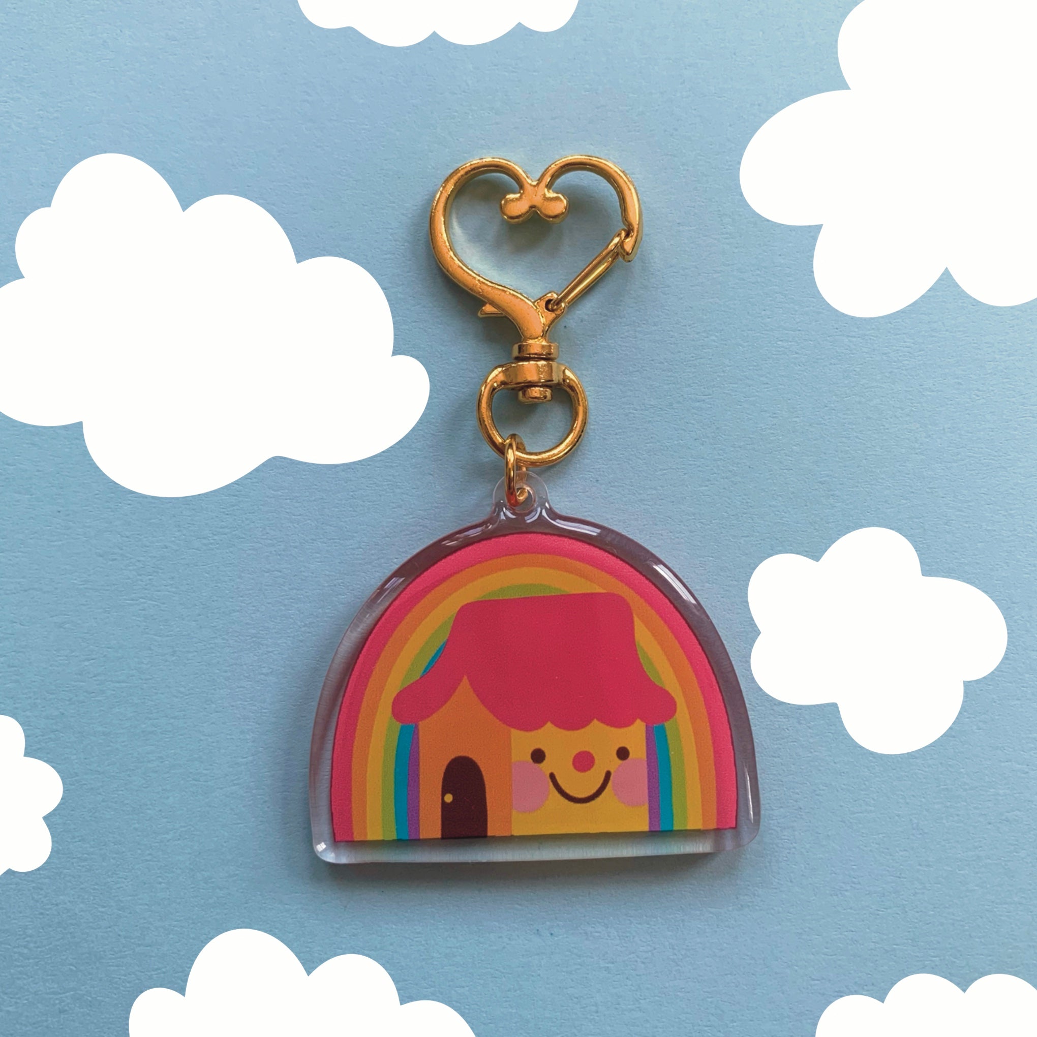 Homo Sweet Homo LGBTQ+ Keychain with Heart Clasp