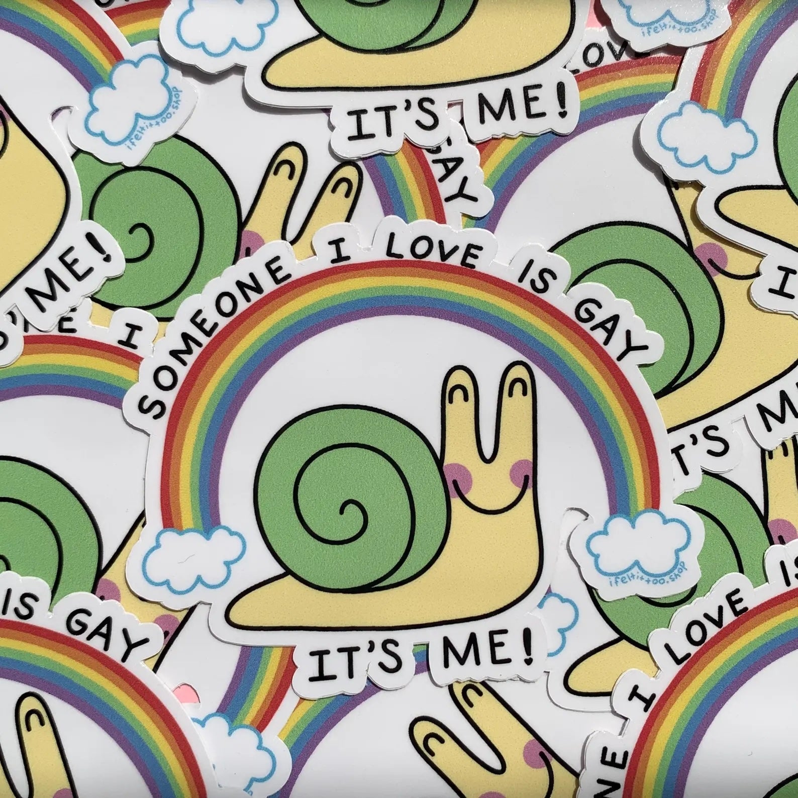 Someone I Love is Gay Snail Sticker