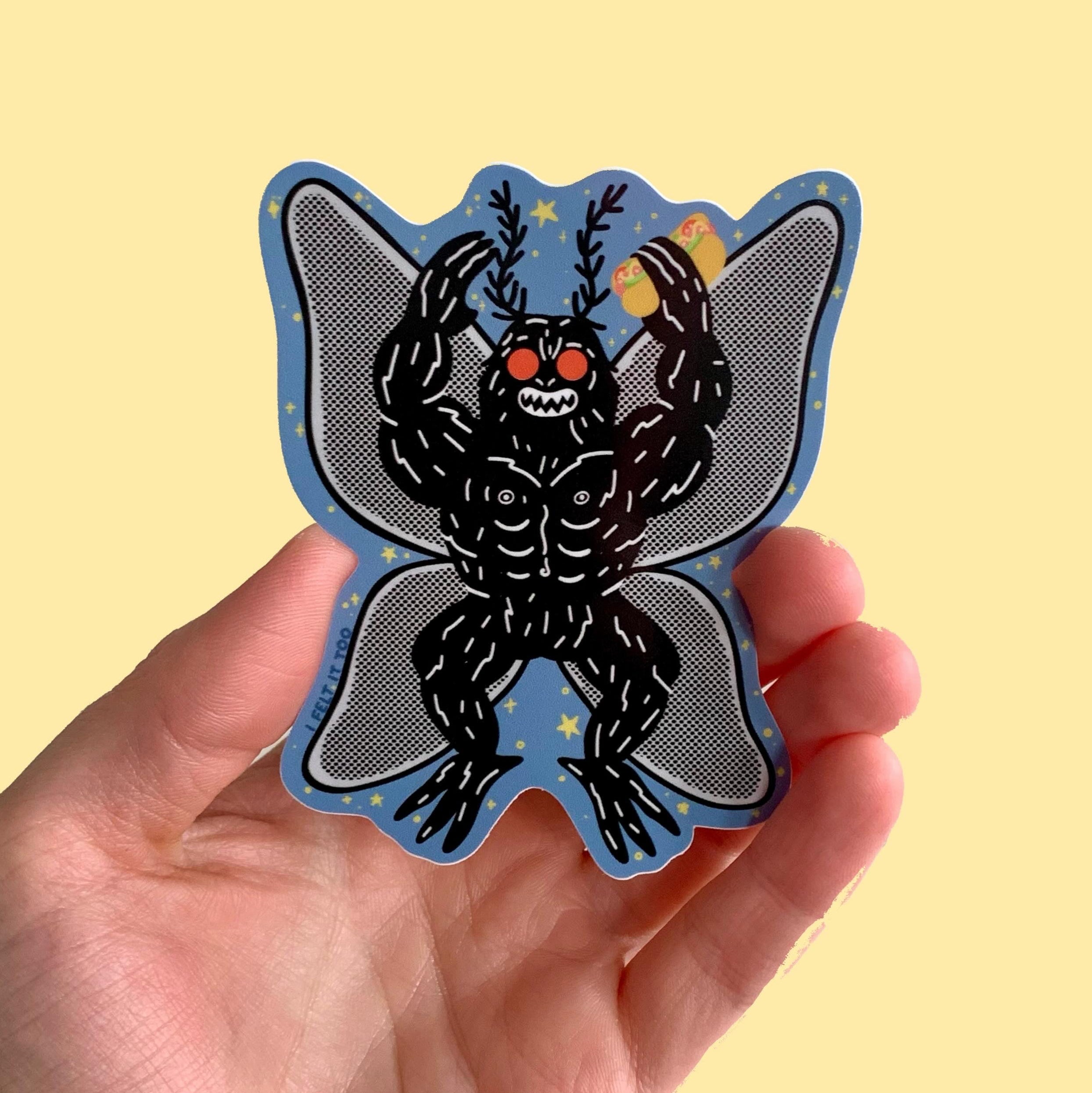 Mothman with Hot Dog Sticker