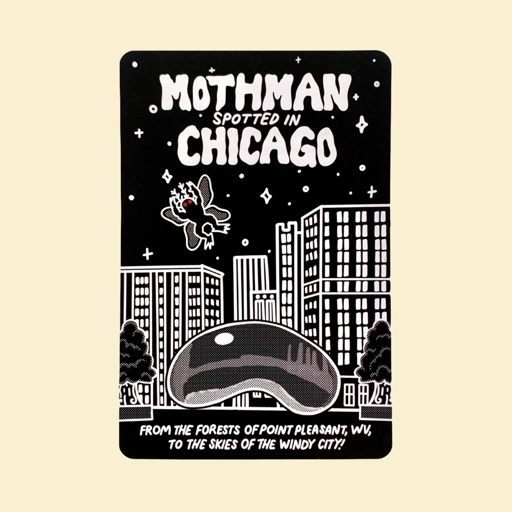 Mothman in Chicago Postcard