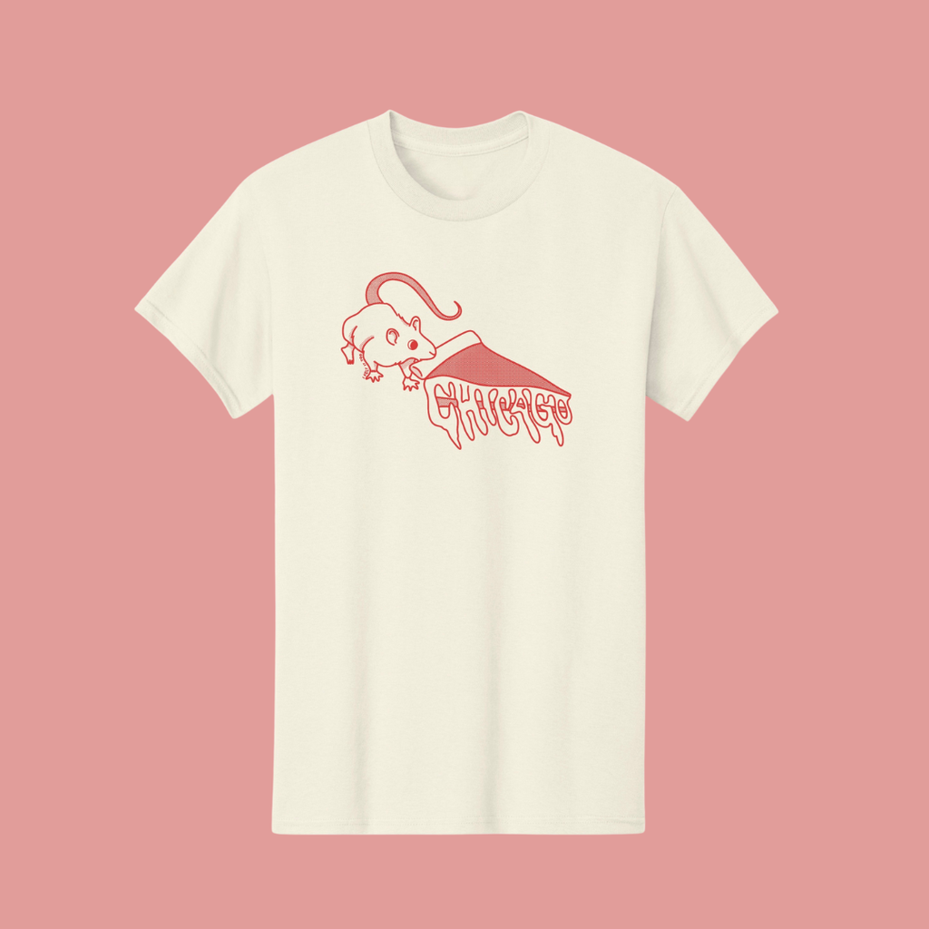 Chicago Deep Dish Pizza Rat Souvenir Tee