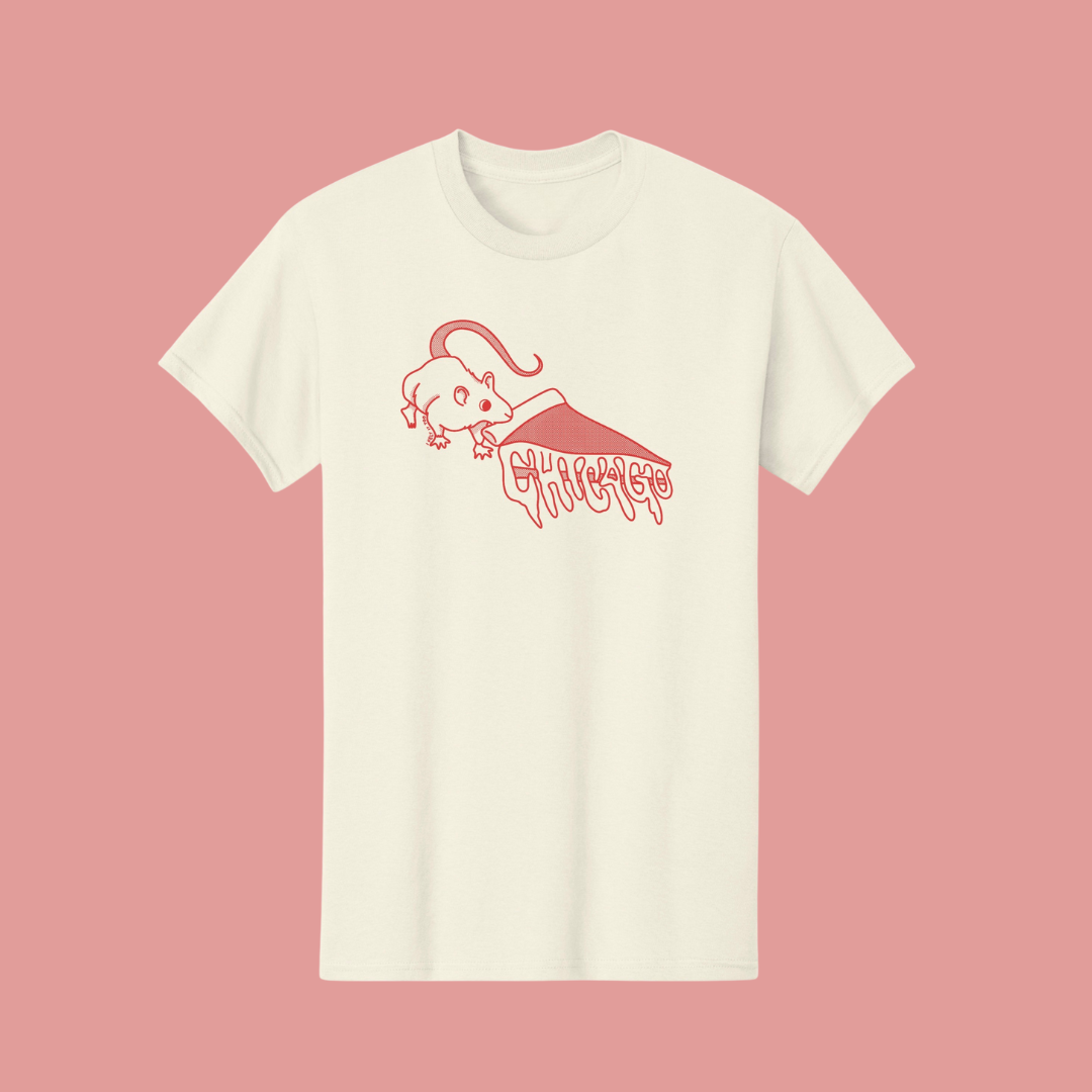 Chicago Deep Dish Pizza Rat Souvenir Tee