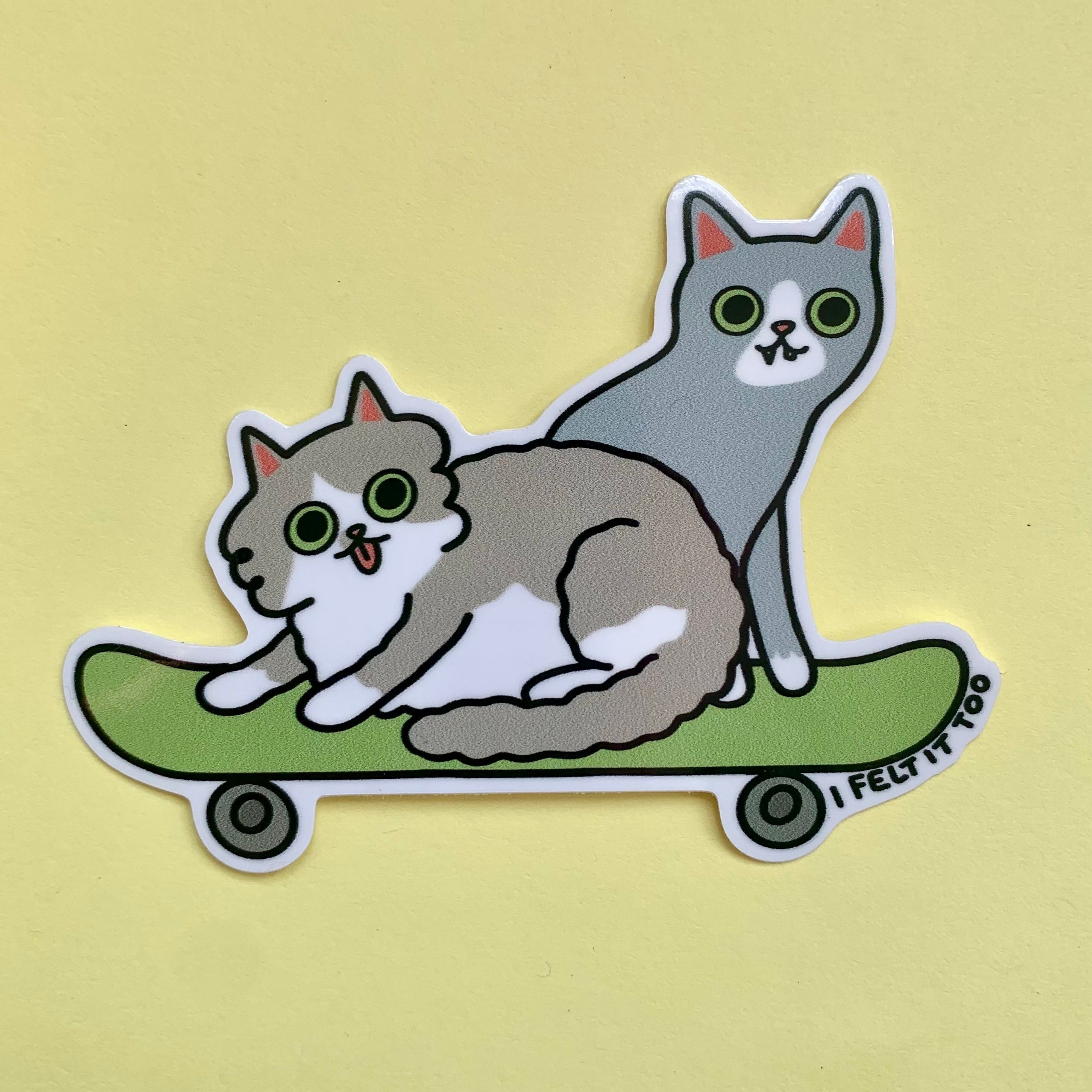 Skater Cats Skateboard Sticker