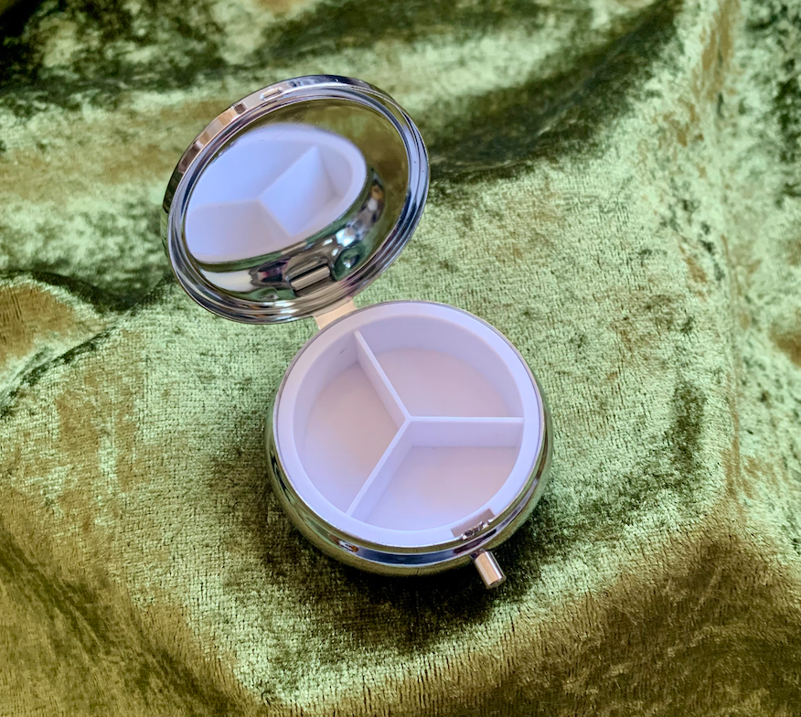 Vintage Inspired Anatomy Round Pill box Organizer
